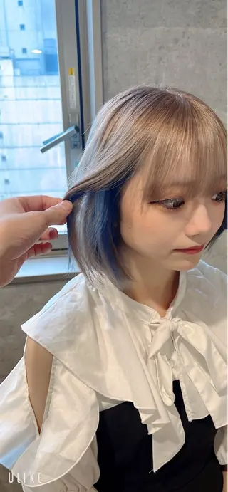 ショート カラー ダブルカラー 新宿のヘアスタイル