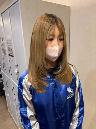 セミロング jlica hair サンフラワー通り所属・下河 美友のヘアスタイル