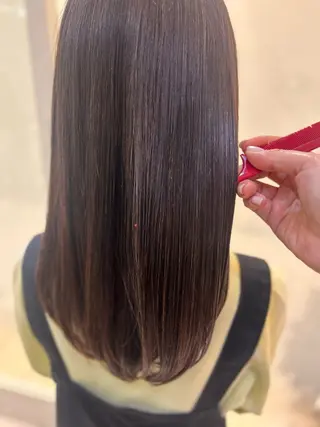 セミロング カラー 艶質改善/縮毛矯正 ササキナツミのヘアスタイル