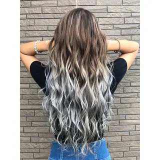 ロング カラー ヘアアレンジ アンドウ ユウ/ レイヤーカット/韓国のヘアスタイル