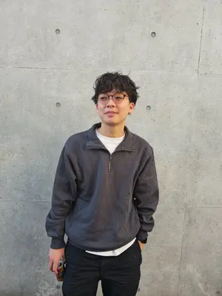 パーマ メンズ ミディアム OMA　片岸 信征のヘアスタイル