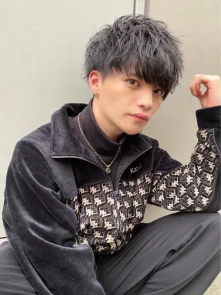 ショート カラー パーマ ヘアアレンジ メンズ キッズ ネイル マツエク・マツパ アイブロウ 🔷横浜1のパーマ 職人🔷将太郎のヘアスタイル