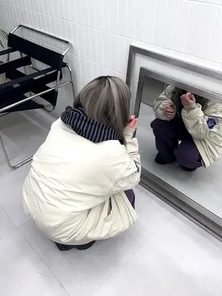 セミロング kosoraレイヤー ハイトーン/デザインのヘアスタイル