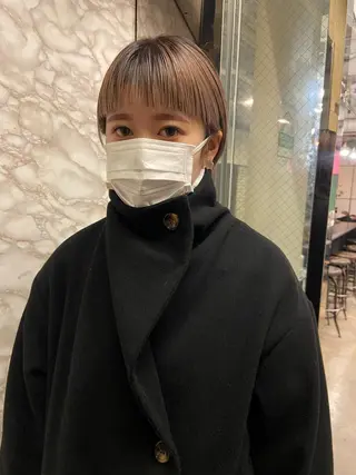 ショート 地毛風艶カラー🌿 喜多夏海のヘアスタイル