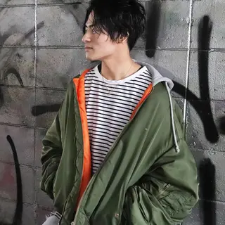 ショート パーマ メンズ kiitos所属・関西センターパート メンズモデル募集のヘアスタイル