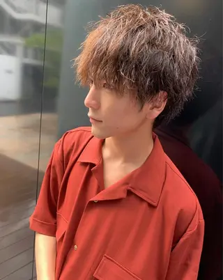 ショート カラー パーマ ヘアアレンジ メンズ NOGYI所属・野木 良平のヘアスタイル