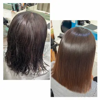 ミディアム 江口 衣音のヘアスタイル