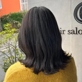 ミディアム カラー ナミ🩶暗髪/暖色 ❤️/透明感/縮毛のヘアスタイル