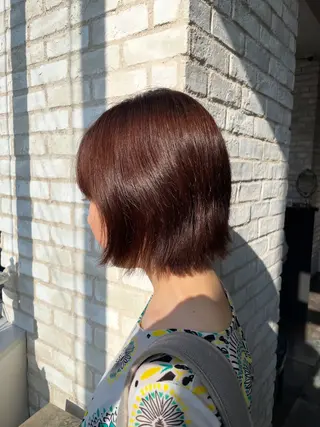 ショート カラー ボブ／パーマ 似合わせ⭕️ユウキのヘアスタイル