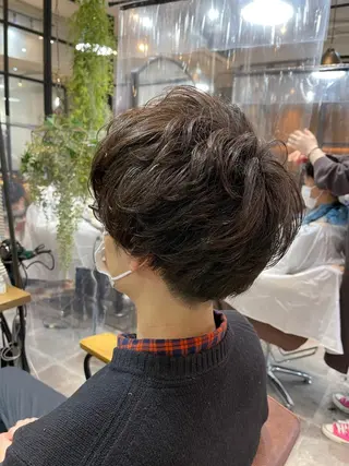 ミディアム カラー パーマ 初めでも安心🌟 newi町田✂のヘアスタイル