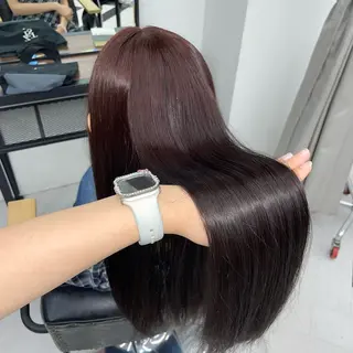 ロング カラー ななみ.⋆𝜗𝜚 艶カラー/まつパのヘアスタイル