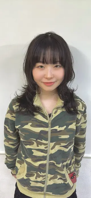 セミロング カラー ウルフレイヤー エクステ/kokiのヘアスタイル