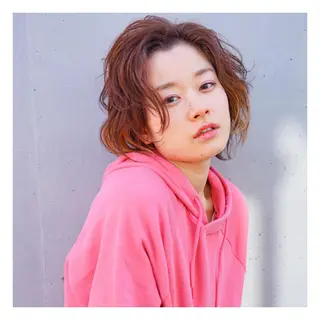 ミディアム パーマ 菊池大一 溝の口パーマのヘアスタイル