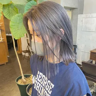 ミディアム カラー パーマ ヘアアレンジ メンズ キッズ ネイル マツエク・マツパ モリモト サナのヘアスタイル