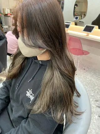 ロング カラー 新宿/韓国ヘア 中明度カラー/かやのヘアスタイル