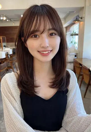 ミディアム ☁️透明感カラー☁️ エリカワ ノア☁️のヘアスタイル