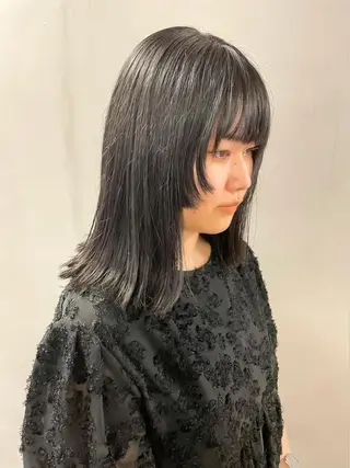 セミロング カラー パーマ ヘアアレンジ メンズ キッズ ネイル マツエク・マツパ tatsumi/ボブ ウルフ/レイヤーのヘアスタイル