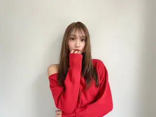 ロング ダブルカラー/韓国 ヘア/さわのあかねのヘアスタイル