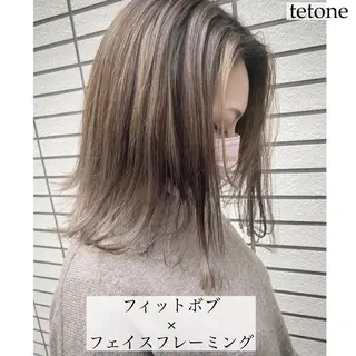 ミディアム カラー テトネ タカシのヘアスタイル