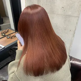 ミディアム カラー ヒマワリ/ 艶カラー/髪質改善のヘアスタイル