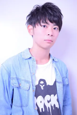 ショート カラー パーマ メンズ 高橋 隆一のヘアスタイル