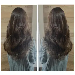 ロング カラー 京都大人女性ショート 徒歩1分/秋山のヘアスタイル