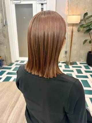 セミロング AYAKA/名古屋/ 栄/ボブ/透明カラーのヘアスタイル