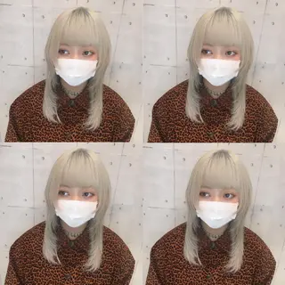 セミロング カラー 韓・中華美女ヘア 🇰🇷×🇨🇳のヘアスタイル