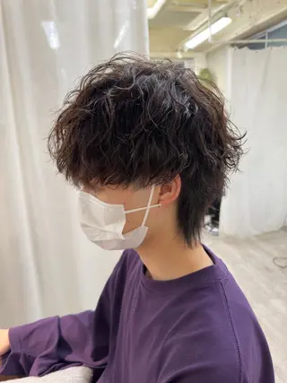 ミディアム パーマ メンズ メンズ専門 Stylist吉川のヘアスタイル