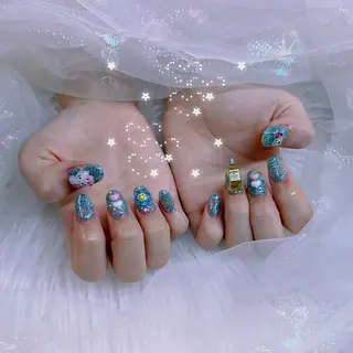 ネイル パーツ全部¥110 サロンミミのネイルデザイン