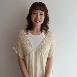 ミディアム パーマ ヘアアレンジ 🌐サトウ リョウ🌐のヘアスタイル