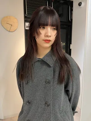 セミロング カラー aya/メンズヘア/ メンズカット/ボブのヘアスタイル