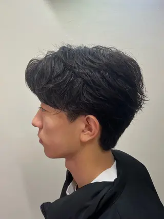 ショート パーマ メンズ 韓国風メンズ/毛流れ ヘアなら須田龍世のヘアスタイル