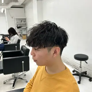 ショート カラー パーマ メンズ 【メンズパーマ特化】 🍏網中勇喜のヘアスタイル