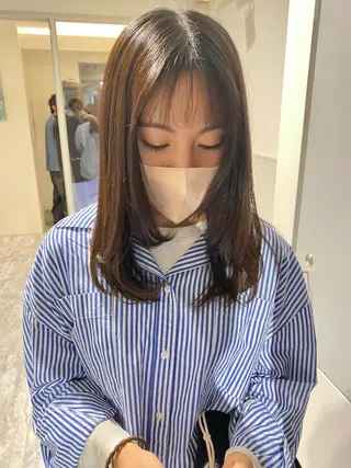 セミロング カラー LOVESTOIKE 堂本のヘアスタイル