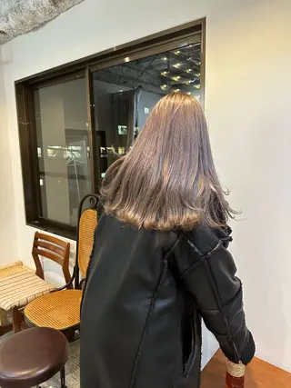 セミロング カラー 中目黒🌼 🌼ハナのヘアスタイル