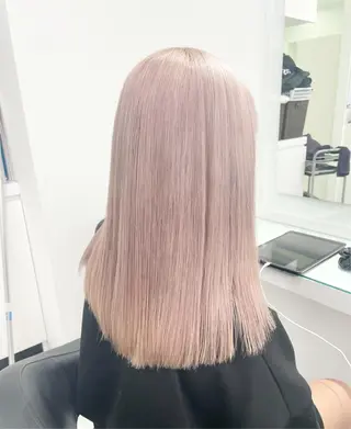 ロング カラー 名古屋ムラ修正 ハイトーンのヘアスタイル