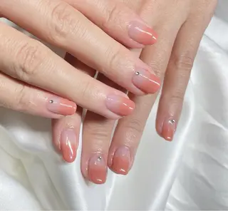 ネイル 23時まで❤︎韓国、 ワンホンネイルのネイルデザイン