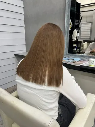 ミディアム カラー 柔らかいヘアカラー 大成のヘアスタイル