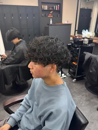 ショート パーマ メンズ 柏メンズカットパーマ NO.1タイチのヘアスタイル