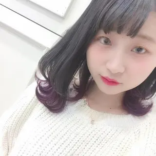 ミディアム カラー 💘カラー人気Ｎｏ. １💘SAYAのヘアスタイル