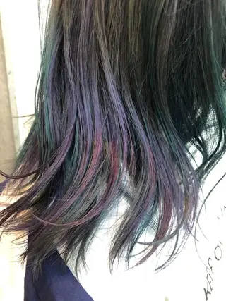 セミロング カラー 原宿サロン代表 デザインカラー伊藤卓のヘアスタイル