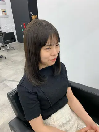 ミディアム ボブ/レイヤー/ニュ アンスパーマ/小夏のヘアスタイル