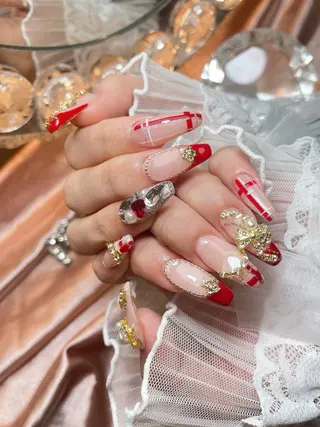 ネイル 23時まで❤︎韓国、 ワンホンネイルのネイルデザイン