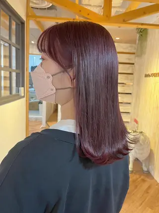 セミロング カラー hair salon Ranun髪質改善のヘアスタイル