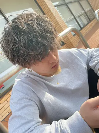 パーマ メンズ Ren 韓国風のヘアスタイル