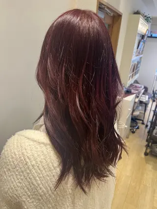 セミロング カラー 吉松 大輝のヘアスタイル