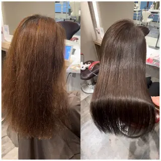 ロング 髪質改善【新宮】石川 周併ブリーチ毛OKのヘアスタイル