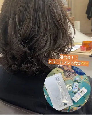 ミディアム パーマ hair design SUN room【サンルーム渋谷】所属・レイヤーボブ/渋谷 /メンズyuinaのヘアスタイル