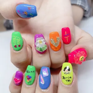 ミディアム 💜MIYA nail川崎店のネイルデザイン